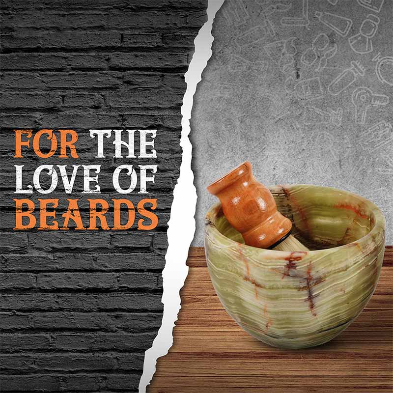 Natural Marble Shaving Bowl