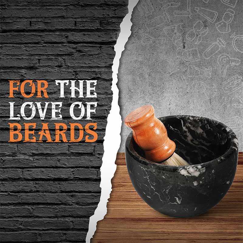 Natural Marble Shaving Bowl